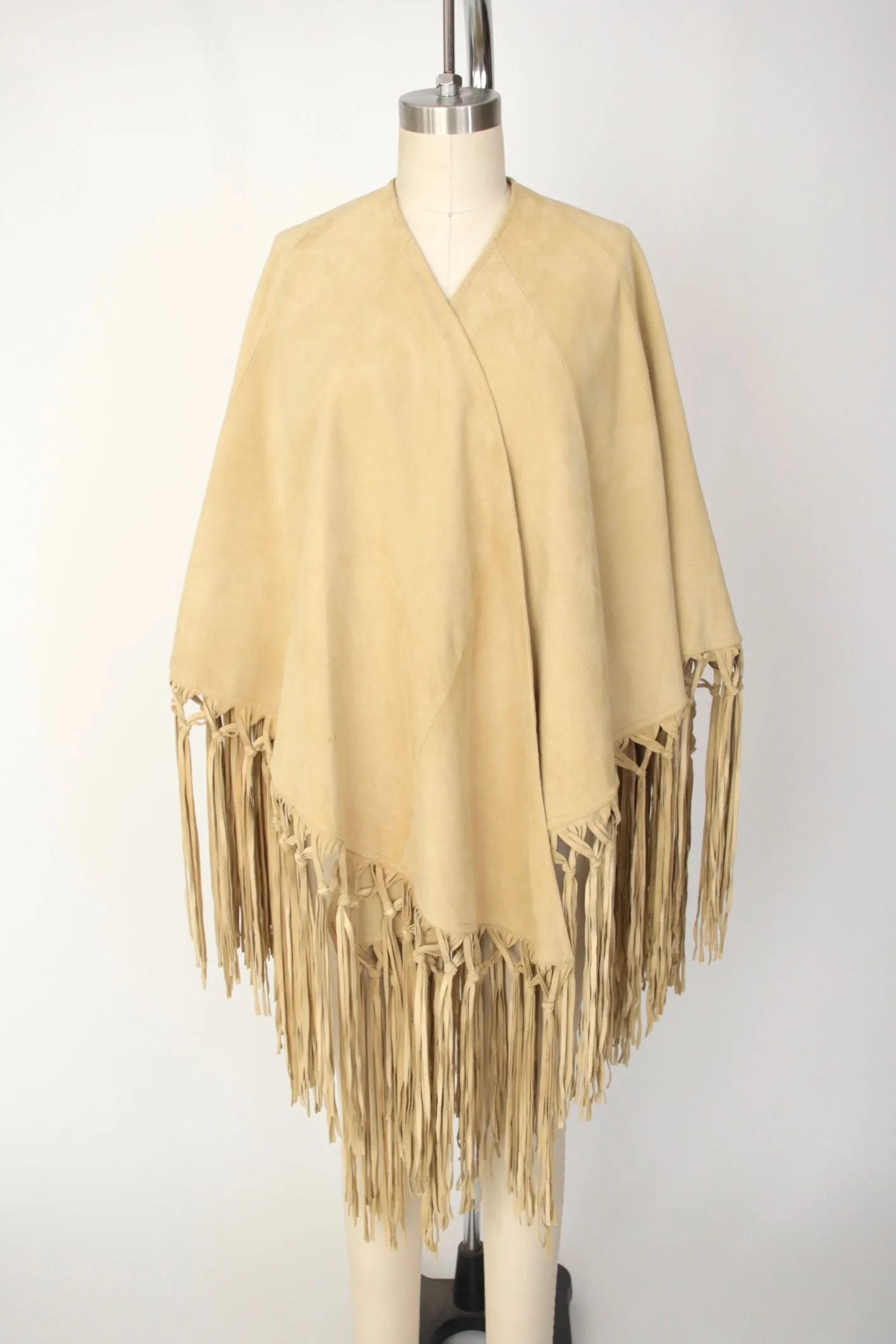 Tasha Polizzi Suede Fringe Poncho