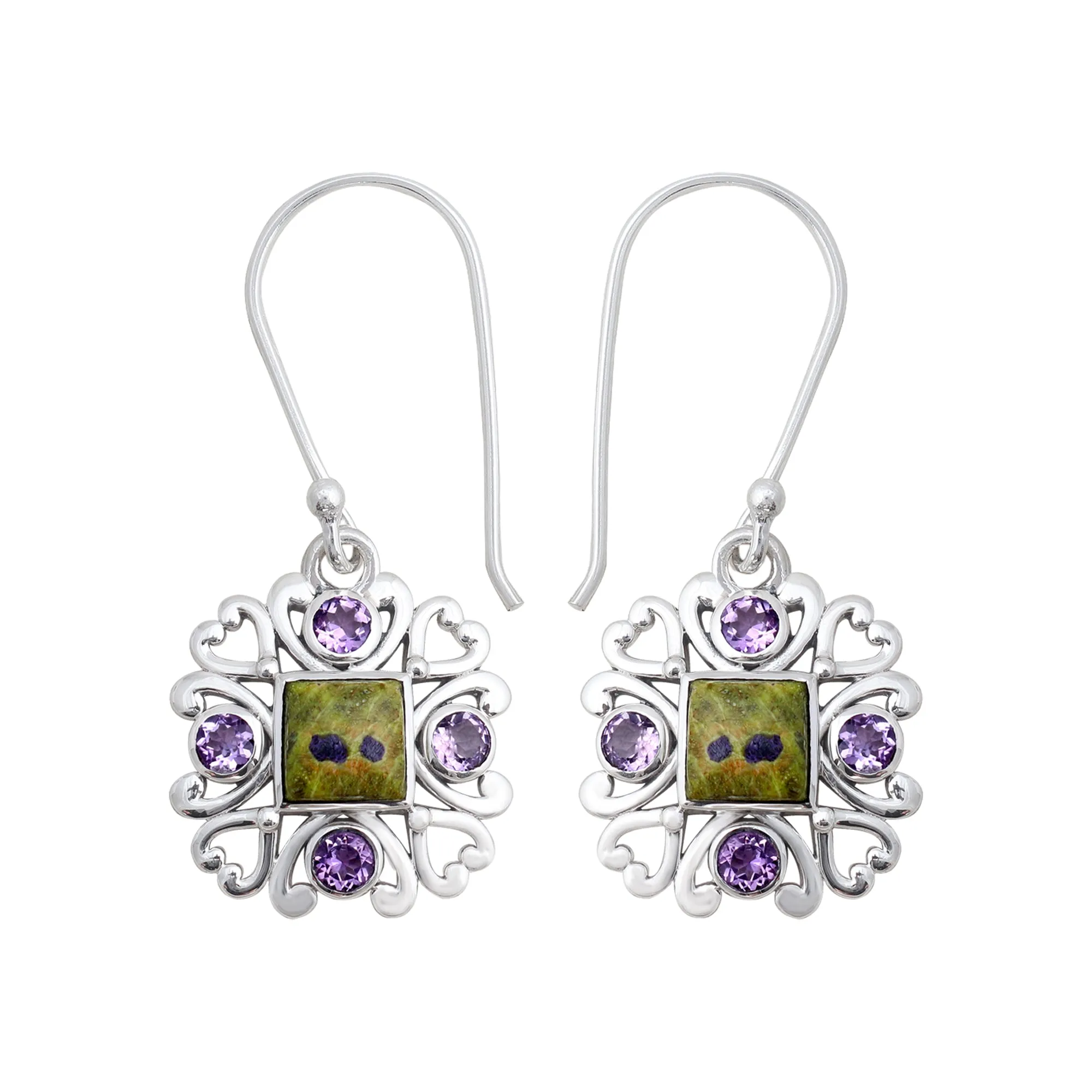 Tasmanian Serpentine Silver Jewelry Set