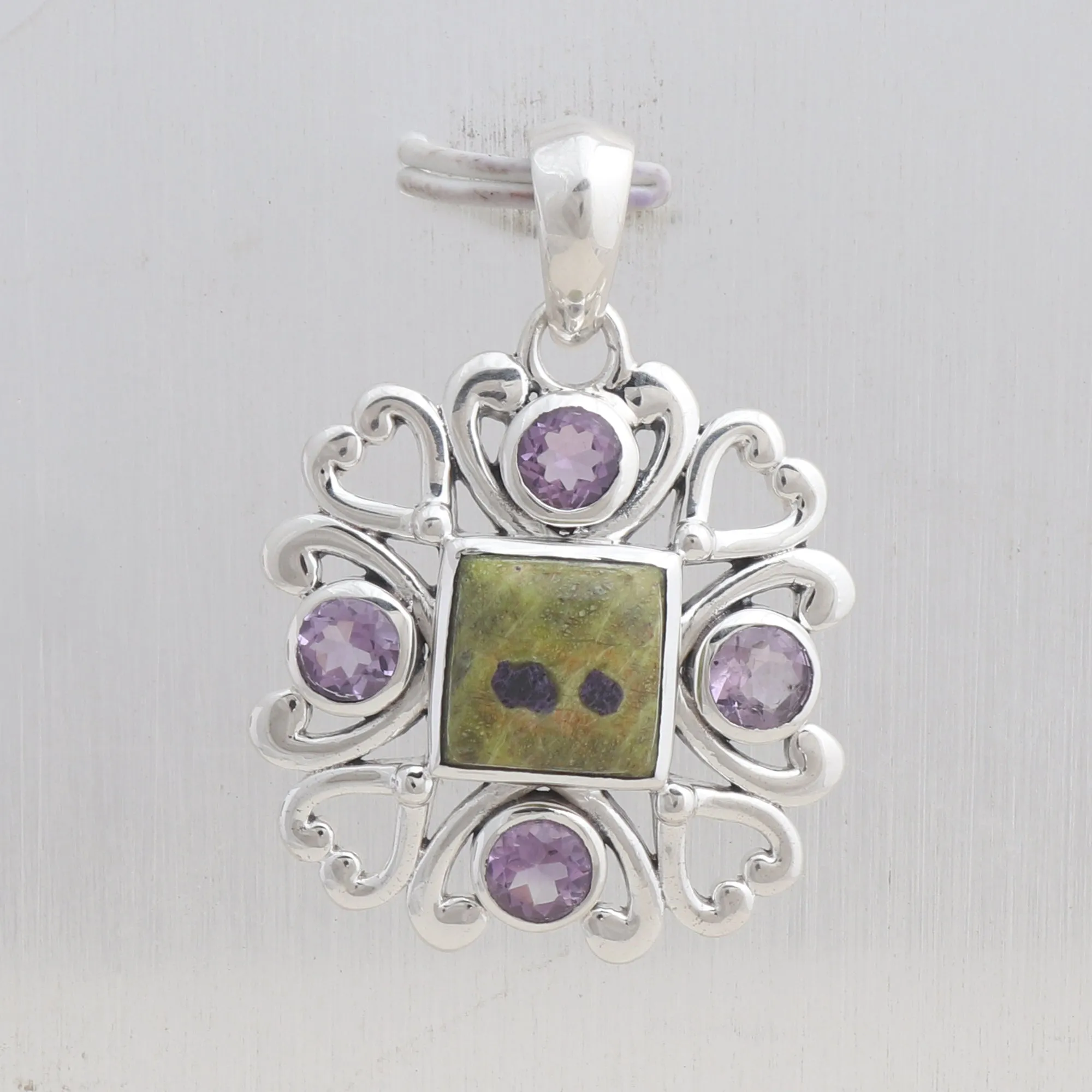 Tasmanian Serpentine Silver Jewelry Set
