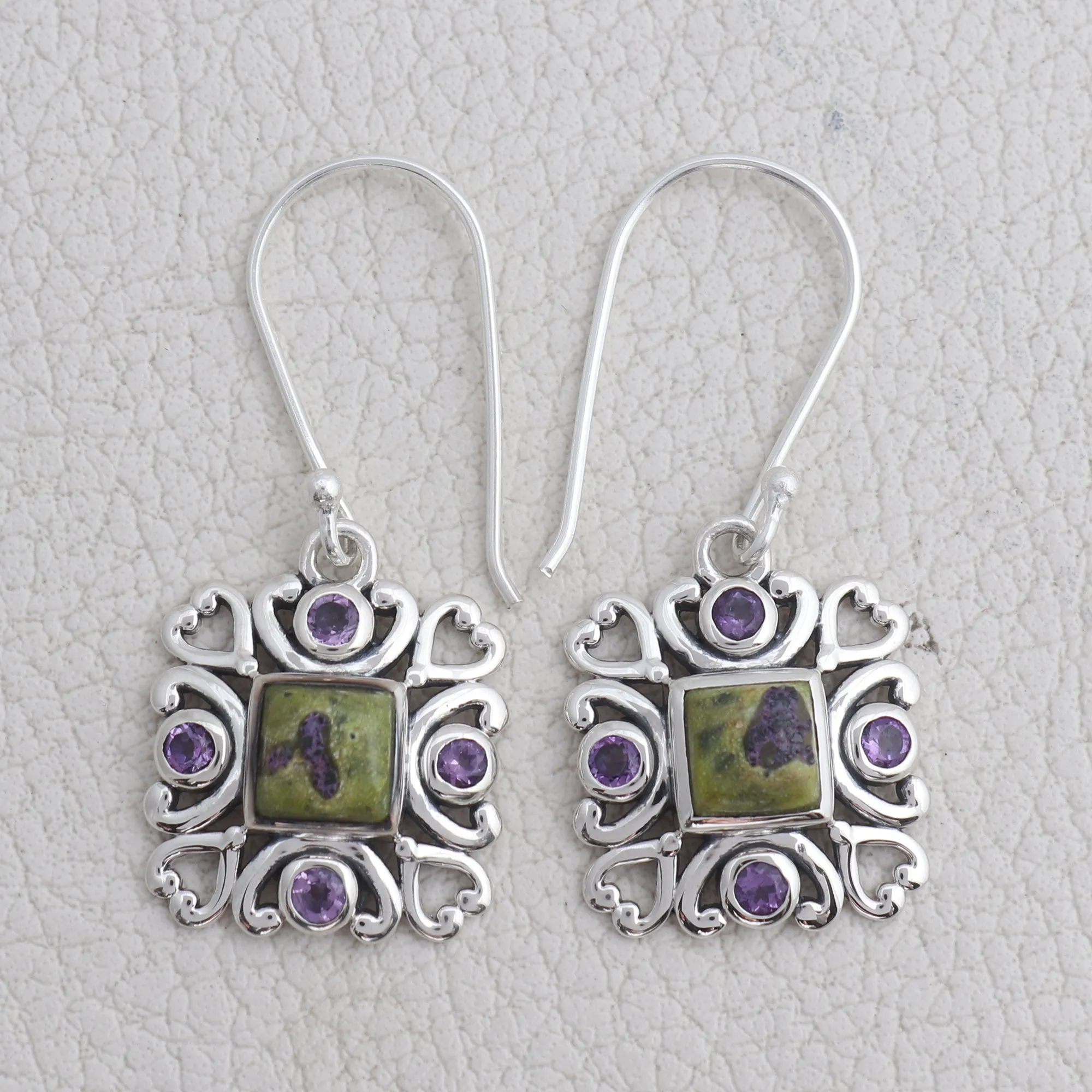 Tasmanian Serpentine Silver Jewelry Set