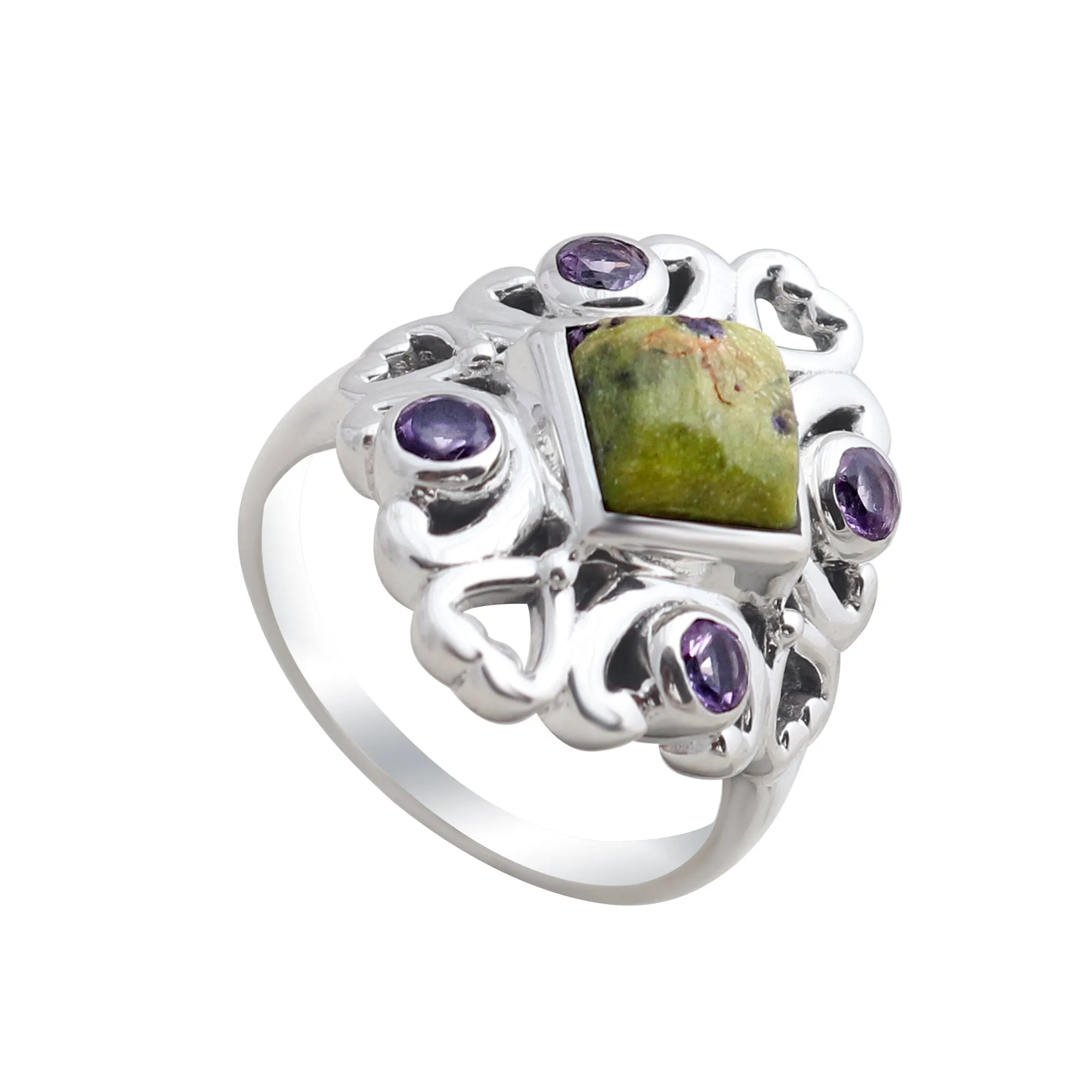 Tasmanian Serpentine Silver Jewelry Set