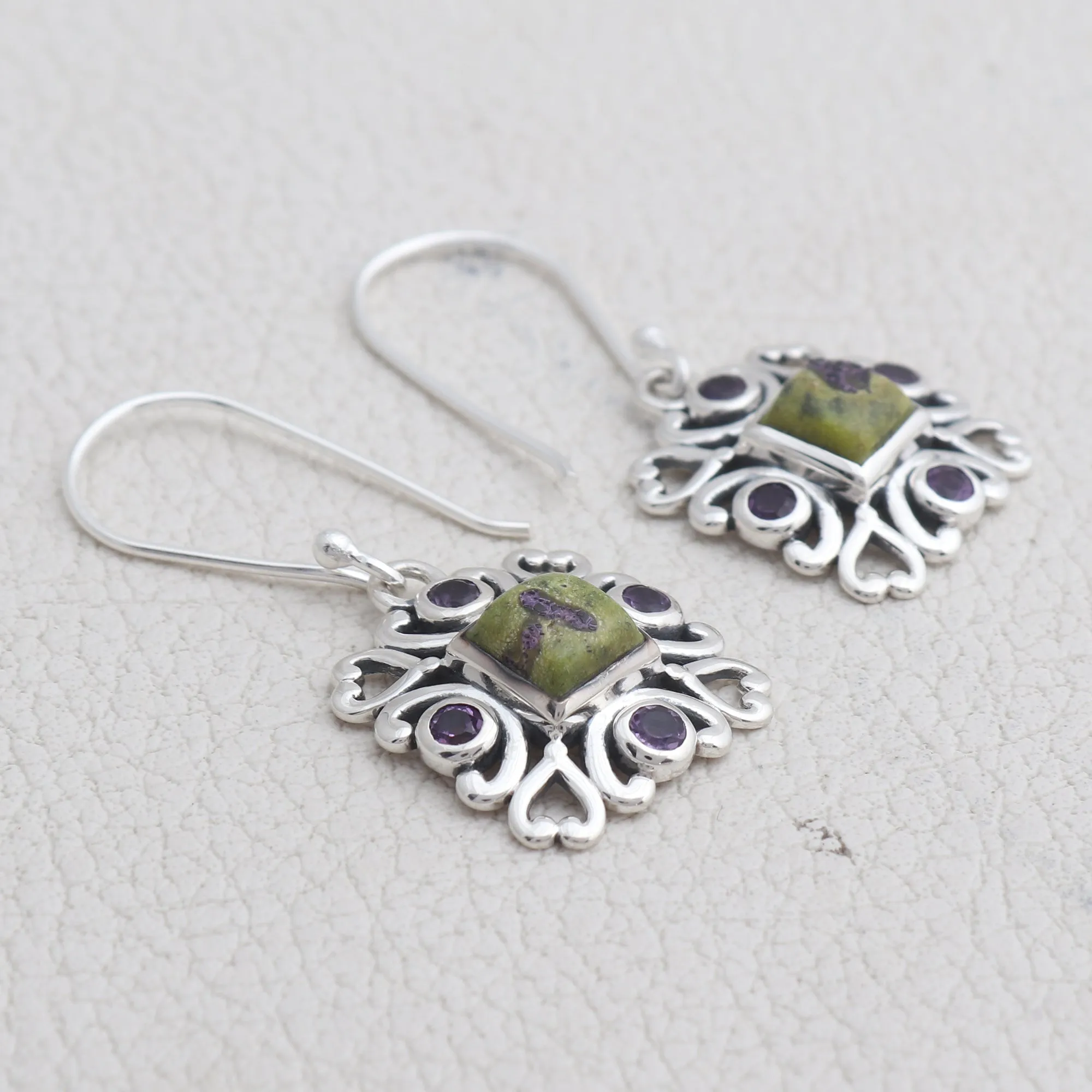 Tasmanian Serpentine Silver Jewelry Set