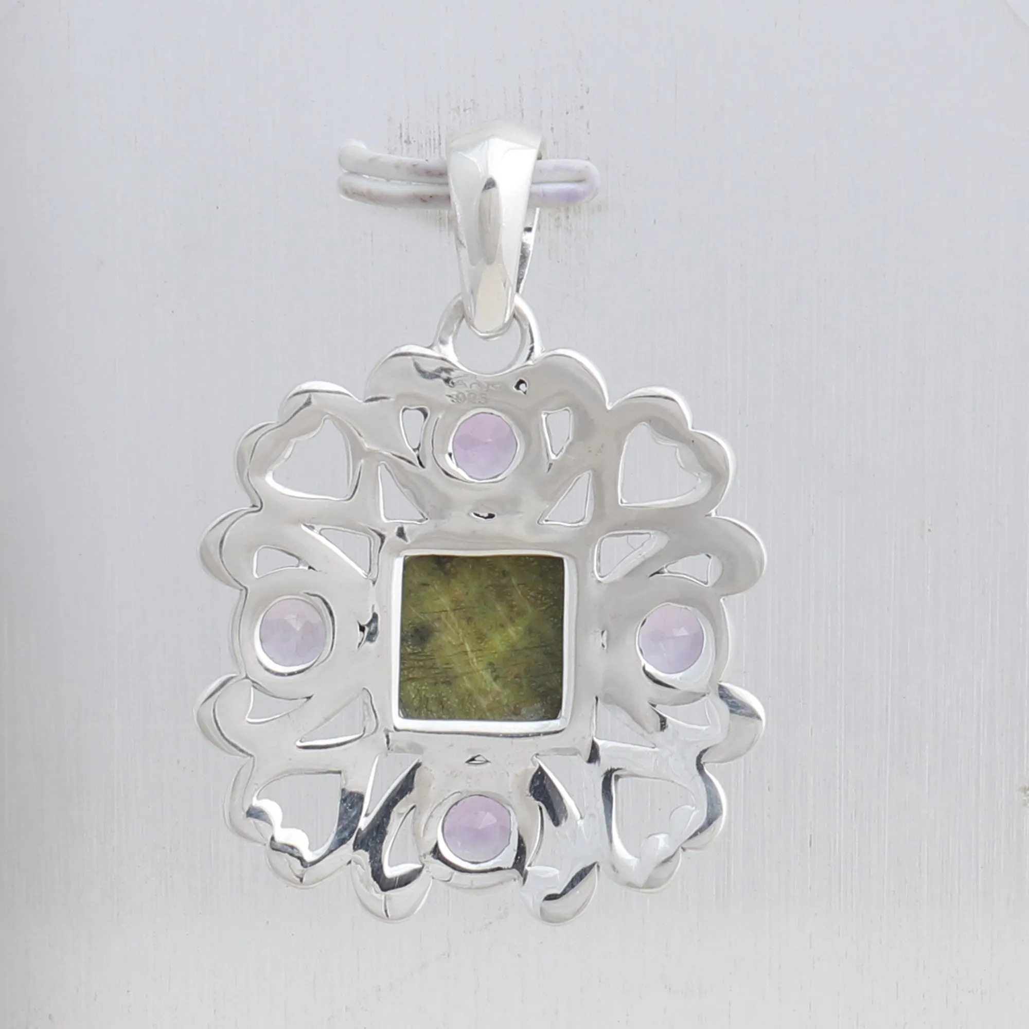 Tasmanian Serpentine Silver Jewelry Set