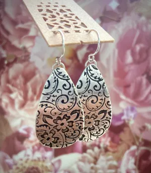 Teardrop Floral Earrings