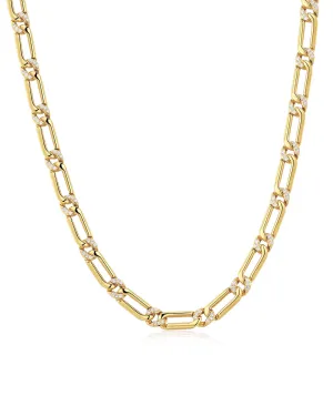 The Two-Tone Pave Link Necklace
