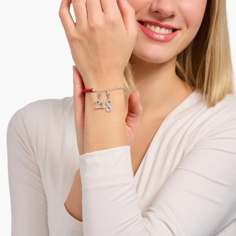 Thomas Sabo Charm Pendant - Silver Infinity with Zirconia Stones