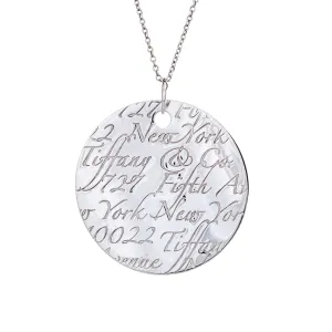 Tiffany & Co Large Jumbo Notes Necklace Silver 727 Fifth Ave New York Jewelry