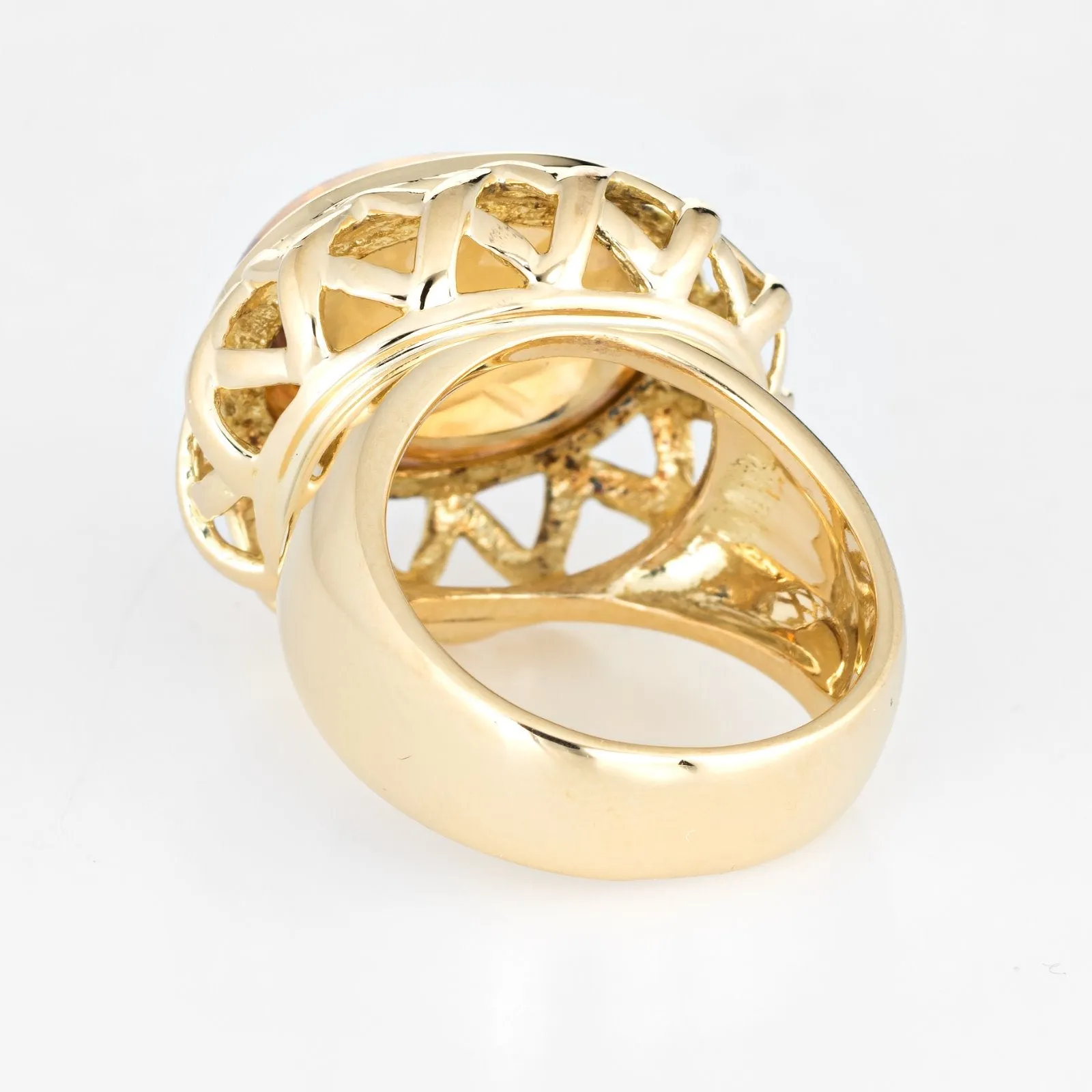 Tiffany & Co Paloma Picasso Citrine Ring Vintage 18k Yellow Gold Fine Sz 5.75