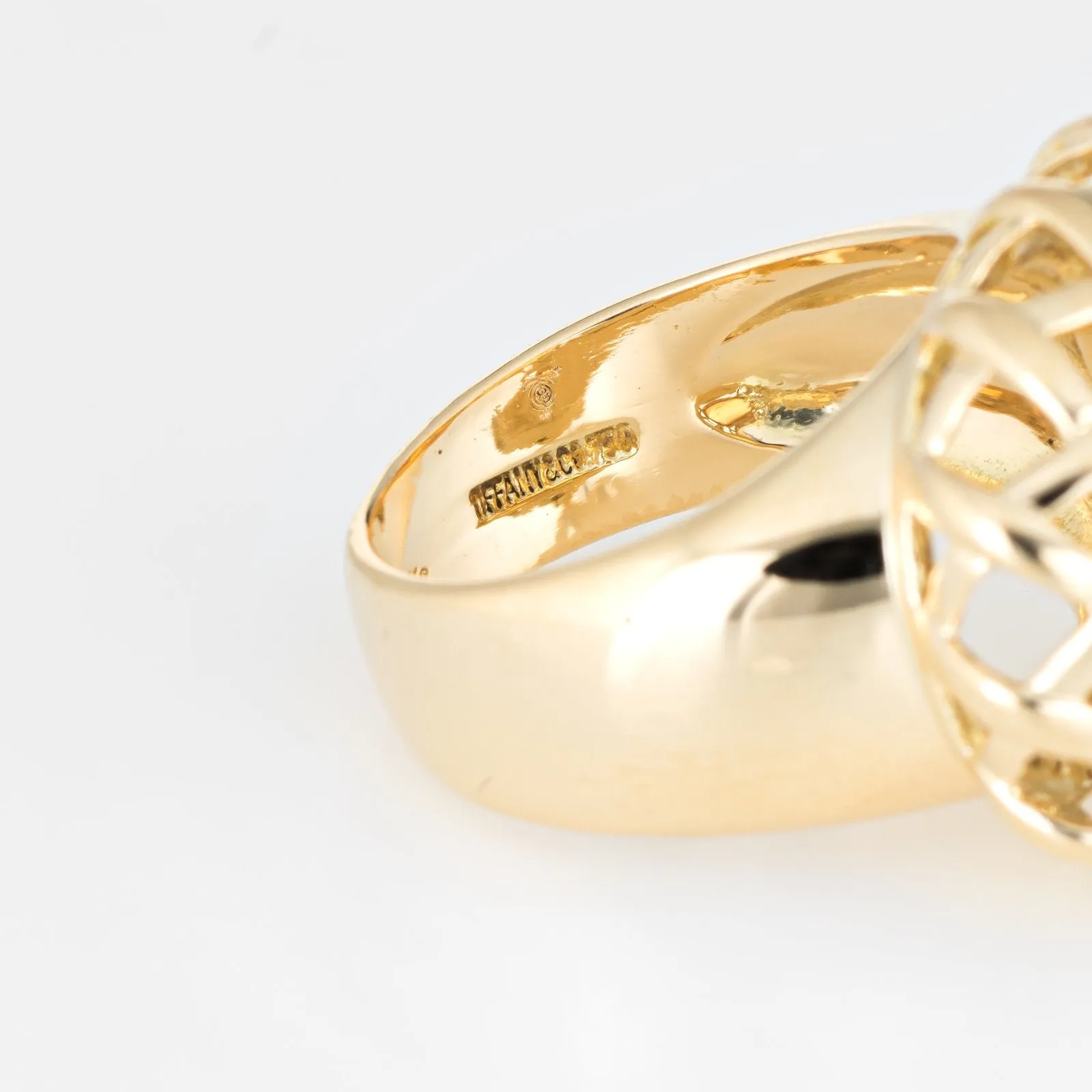 Tiffany & Co Paloma Picasso Citrine Ring Vintage 18k Yellow Gold Fine Sz 5.75