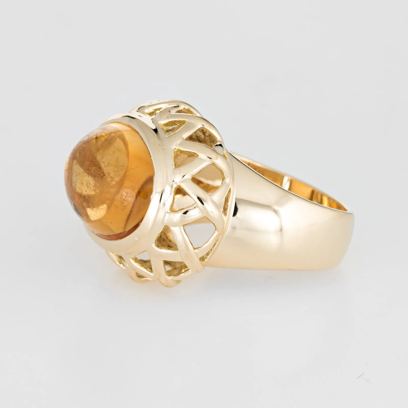 Tiffany & Co Paloma Picasso Citrine Ring Vintage 18k Yellow Gold Fine Sz 5.75