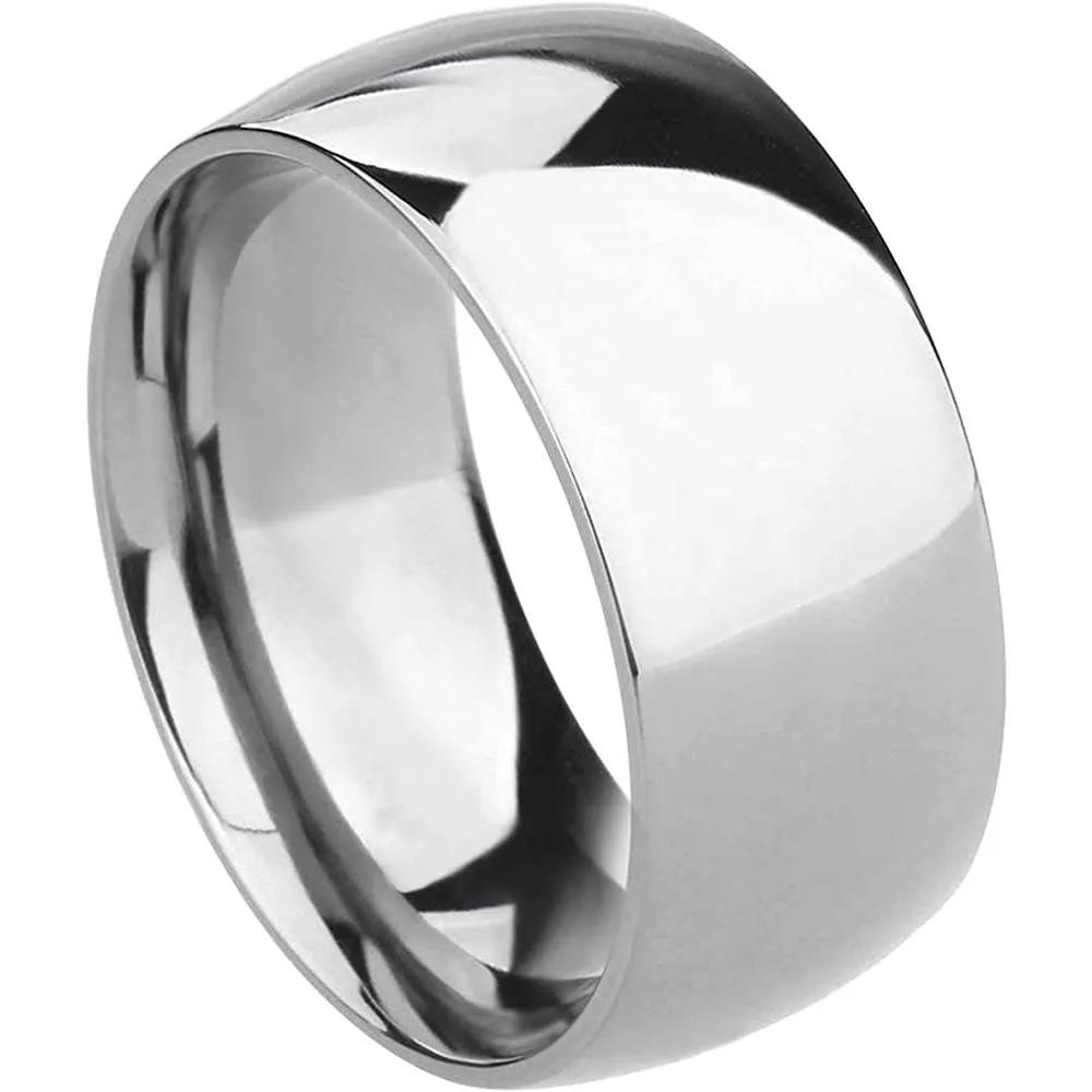TIGRADE 2mm 4mm 6mm 8mm 10mm Titanium Ring Plain Dome High Polished Wedding Band Comfort Fit Size 3-15 | Multiple Colors and Sizes