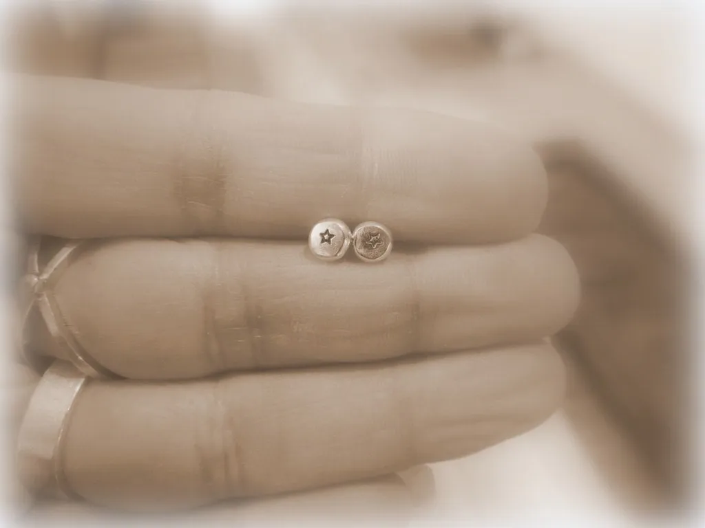 Tiny star stud earrings - sterling silver star earrings - celestial jewelry - gift for her - jewelry