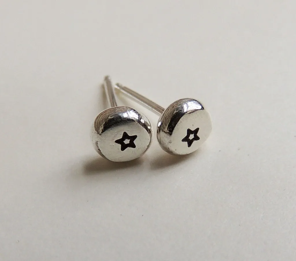 Tiny star stud earrings - sterling silver star earrings - celestial jewelry - gift for her - jewelry