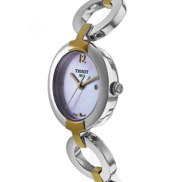 Tissot T-Lady Two-Tone Stainless Steel Pearl White Dial Quartz Watch for Ladies - T084.210.22.117.00