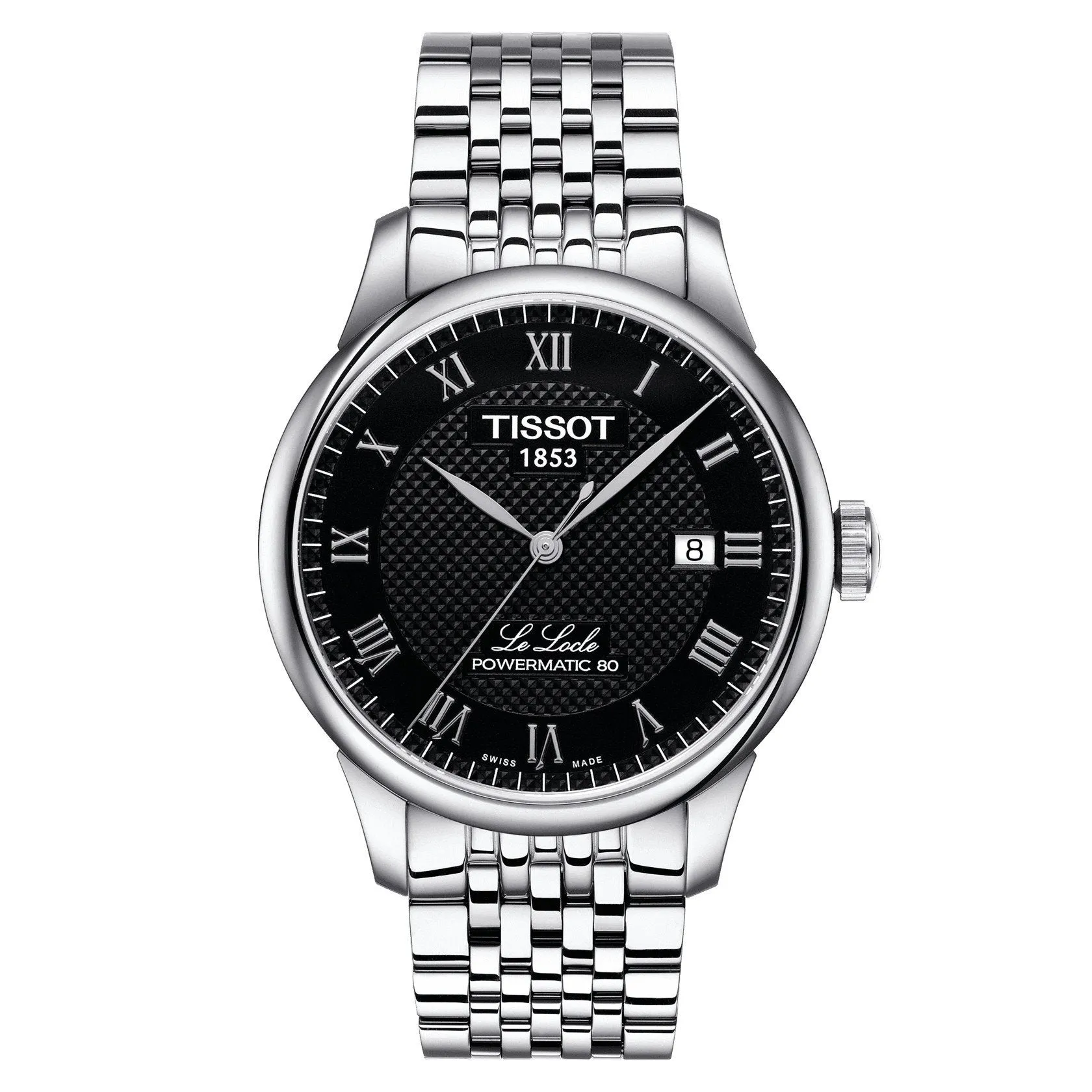 Tissot watch Le Locle PowerMitic 80 39mm Black Automatic Steel T006.407.11.053.00
