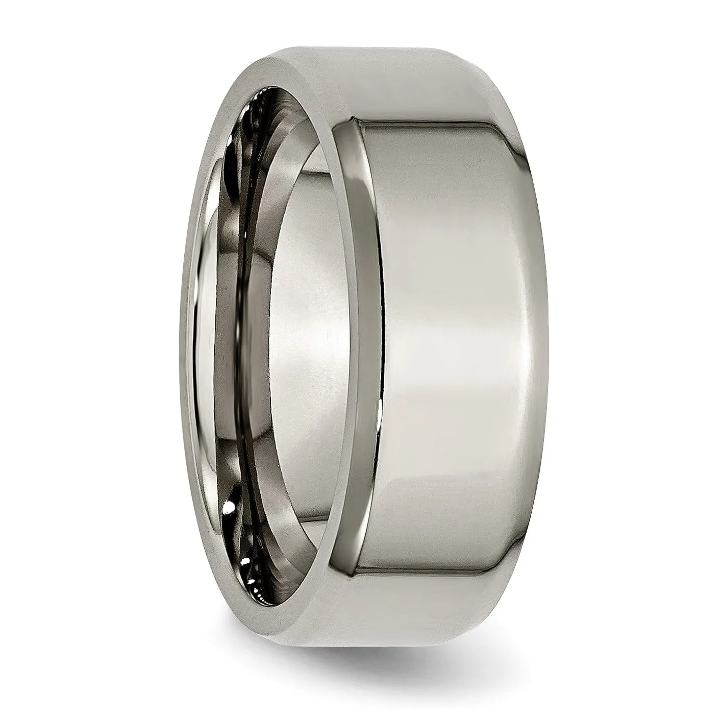 Titanium Brushed Beveled Wedding Band