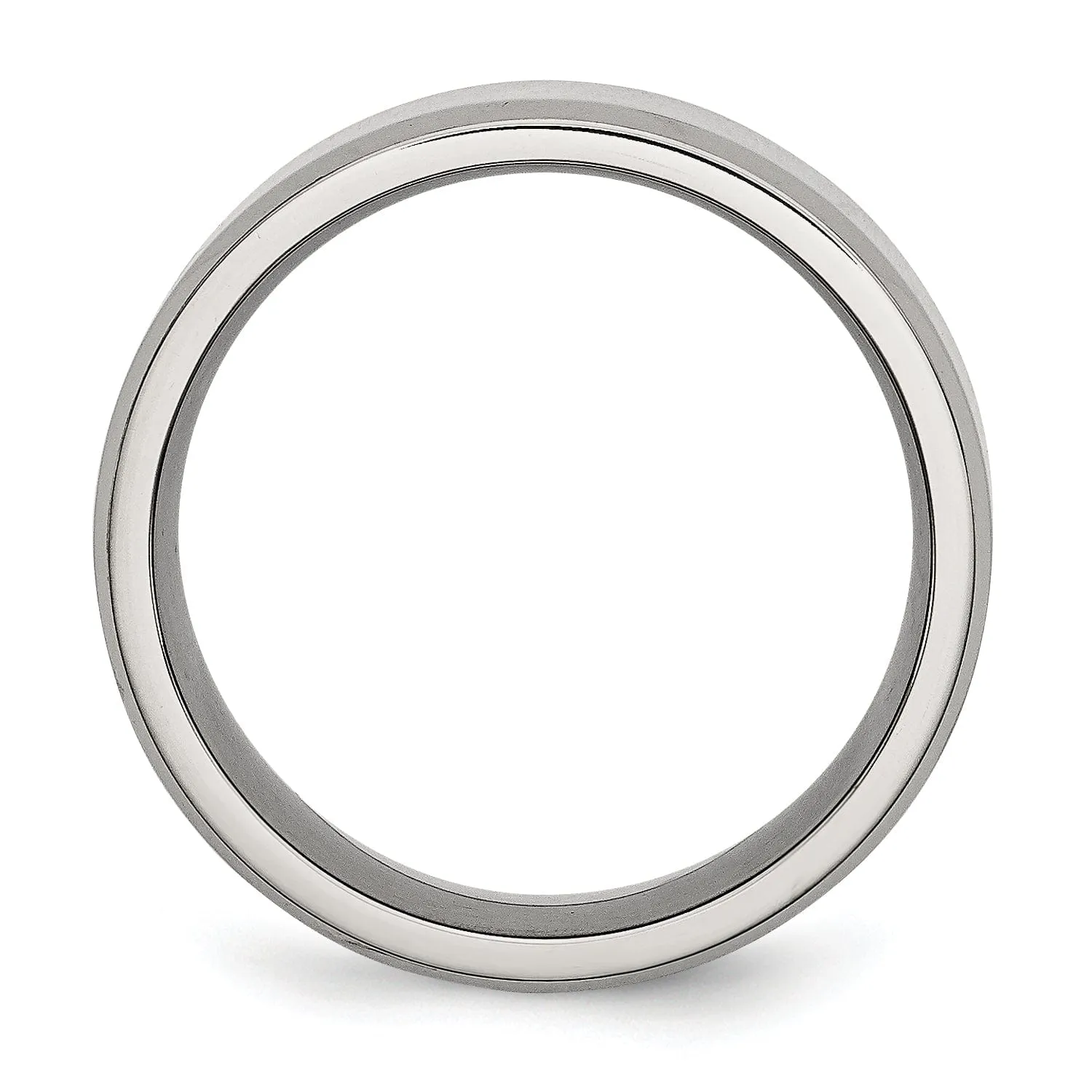 Titanium Brushed Beveled Wedding Band