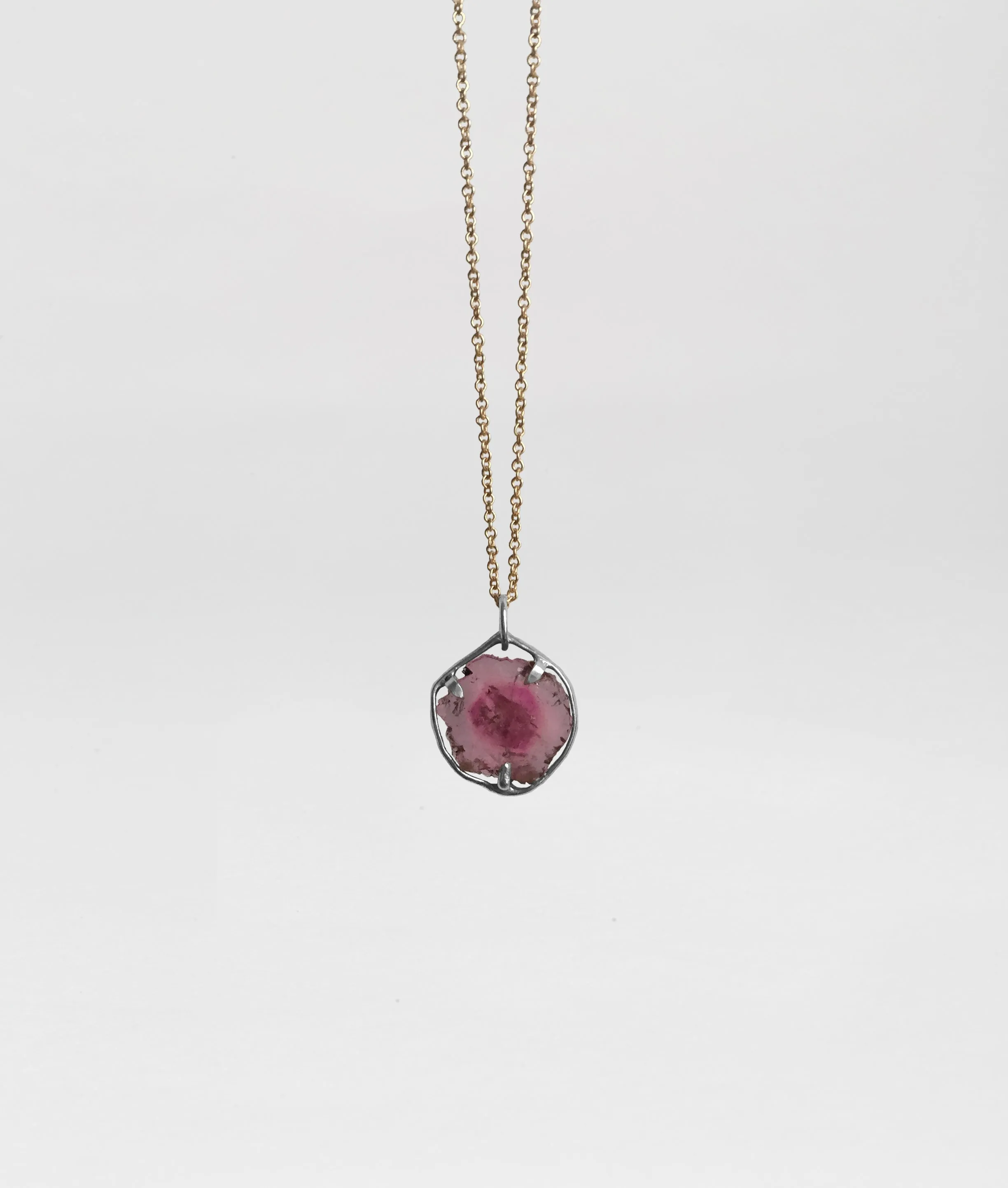 Tourmaline Slice Pendants In The Rough
