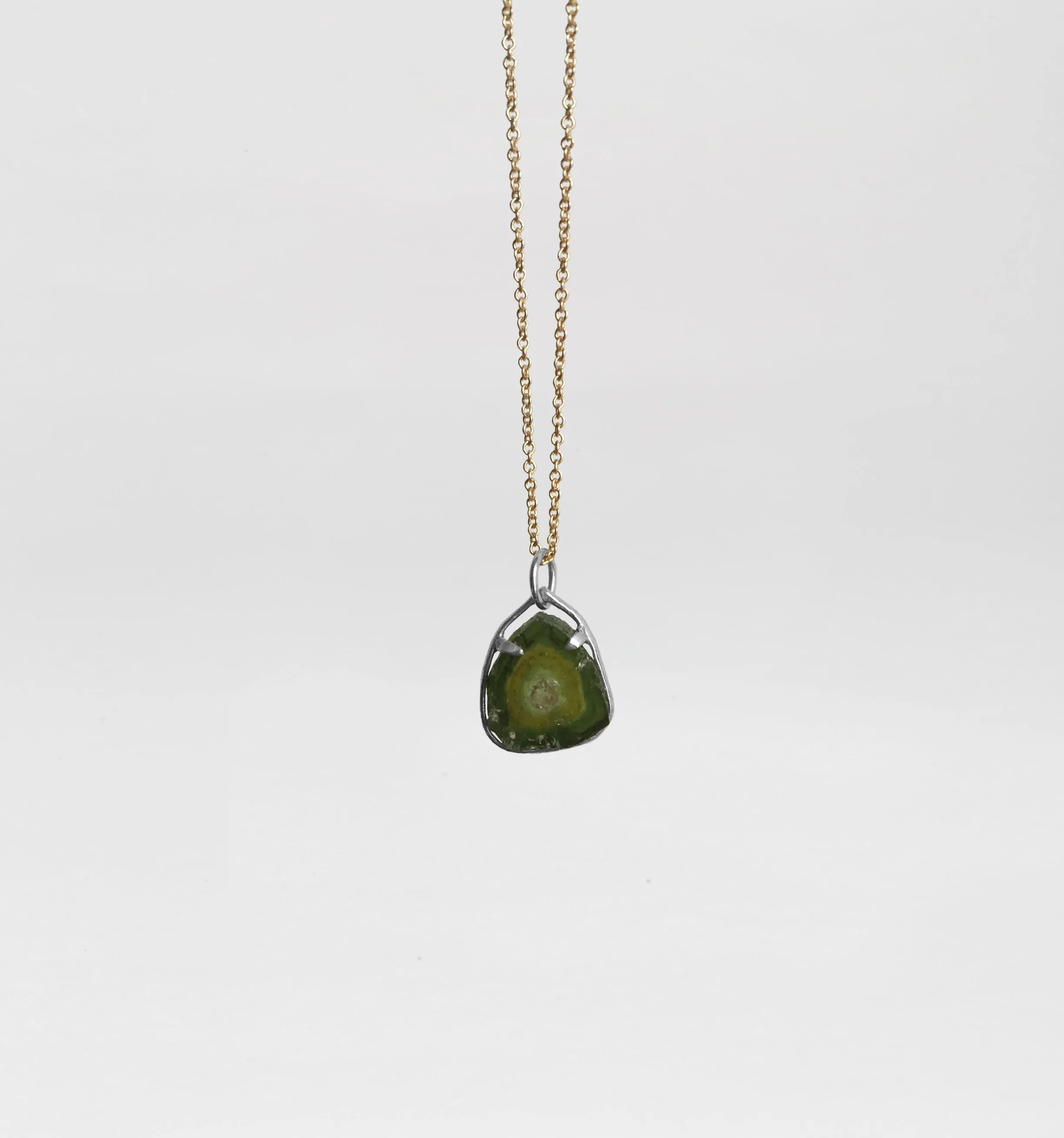 Tourmaline Slice Pendants In The Rough