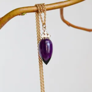 Trias Amethyst Drop Necklaces