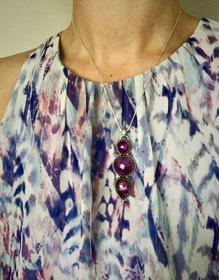 Triple Amethyst Pendant