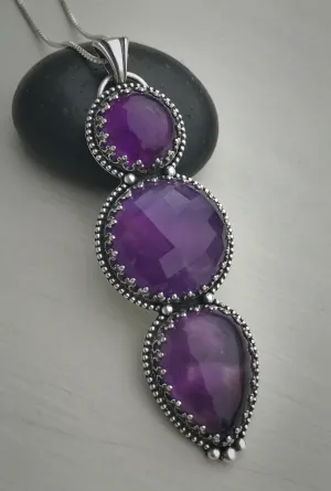Triple Amethyst Pendant