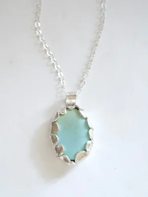 Turquoise and Silver Statement Pendant