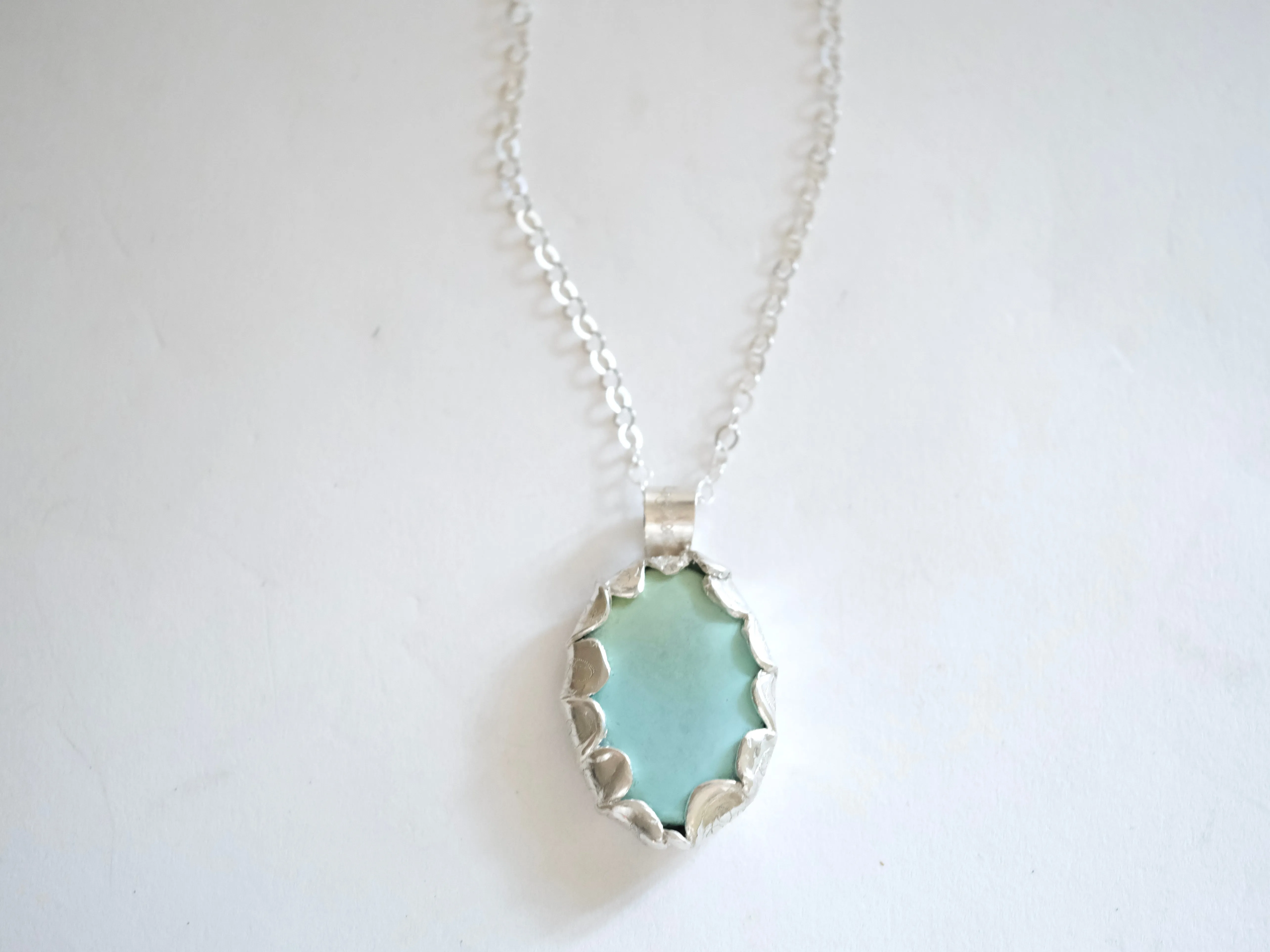 Turquoise and Silver Statement Pendant