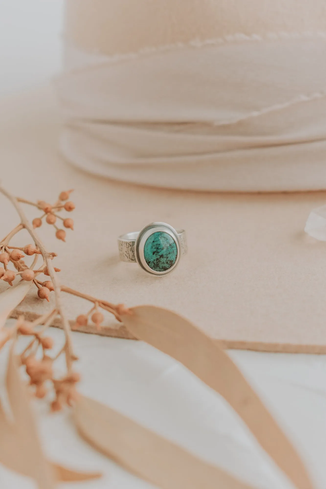 Turquoise Oval Ring - Size 6.25