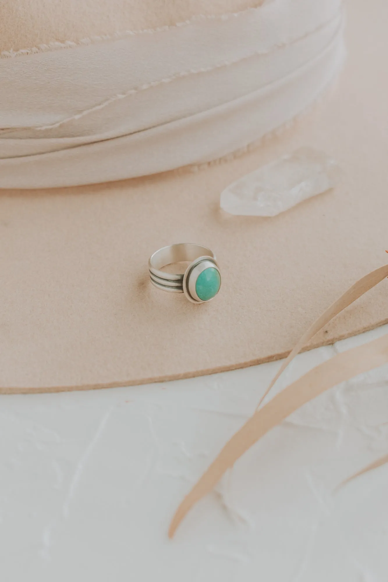 Turquoise Oval Ring - Size 8