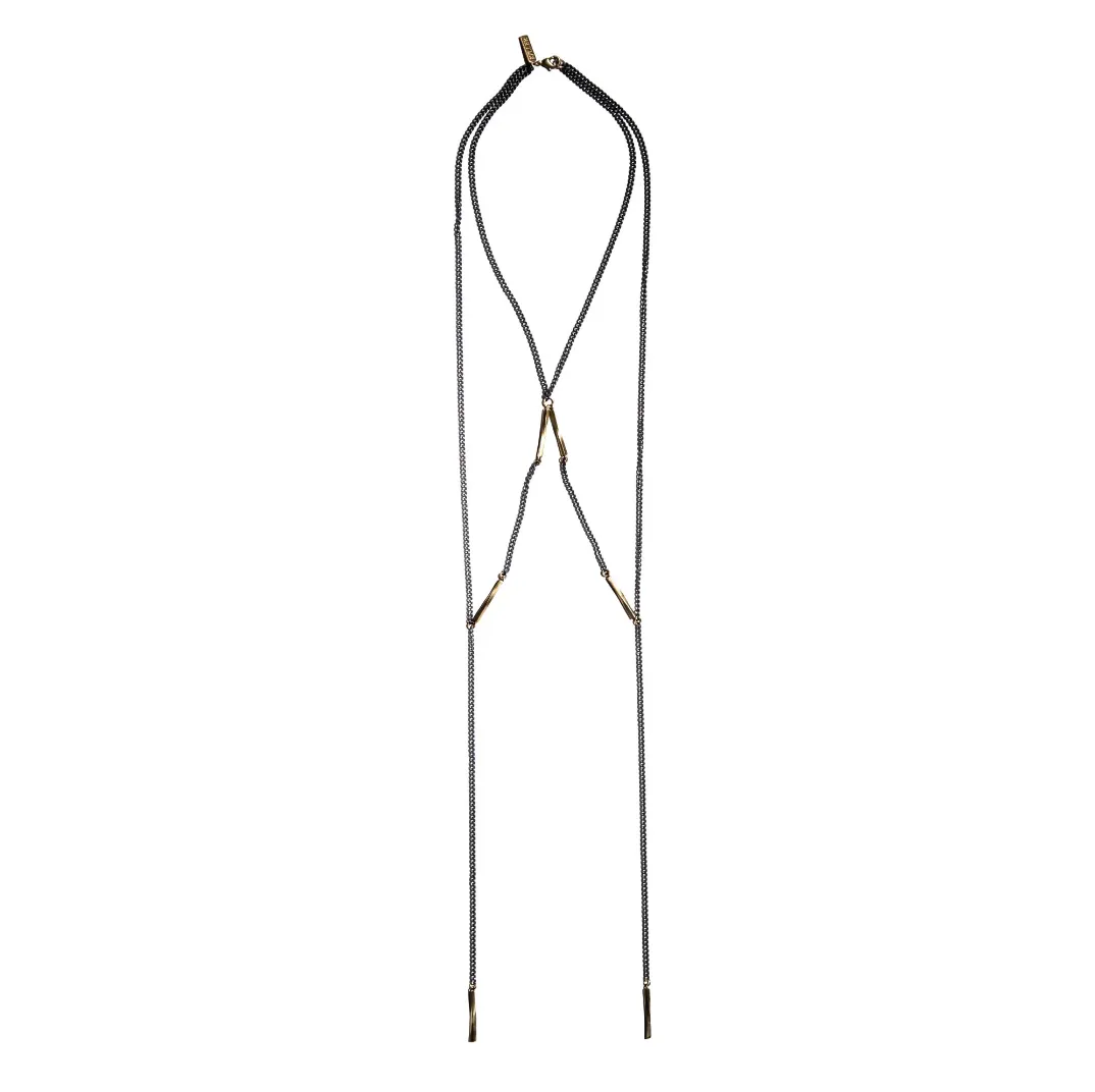 Twist Bar Trapeze Necklace