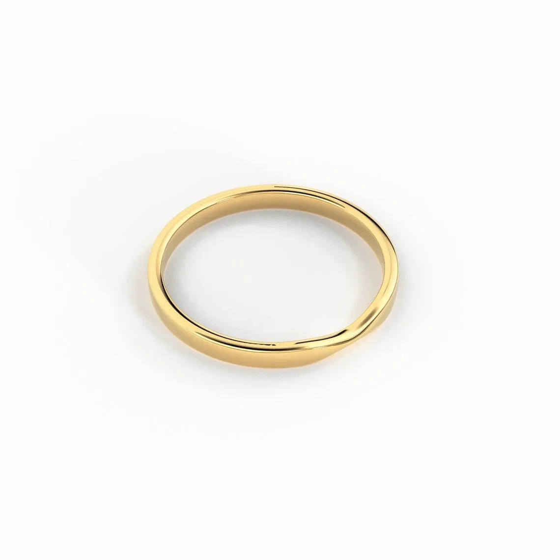 Twisted Gold Wedding Band / 14K Solid Gold Wedding Band / Yellow Gold Ring / Dainty Stacking Ring / Simple Delicate Ring / Thin wedding band