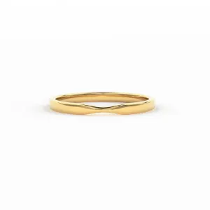 Twisted Gold Wedding Band / 14K Solid Gold Wedding Band / Yellow Gold Ring / Dainty Stacking Ring / Simple Delicate Ring / Thin wedding band