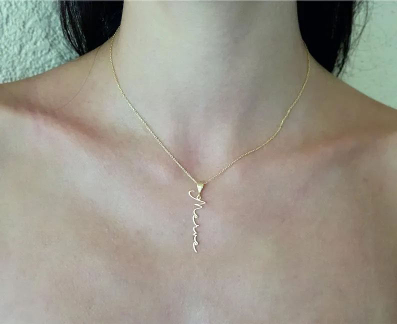 Vertical Name Necklace