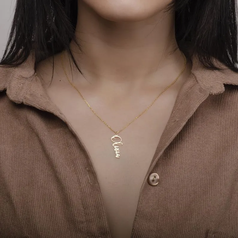 Vertical Name Necklace