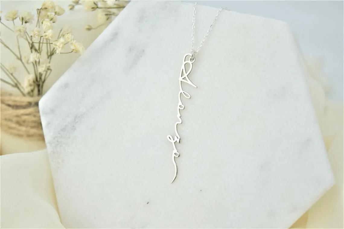 Vertical Name Necklace