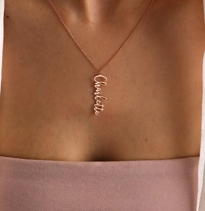 Vertical Name Necklace