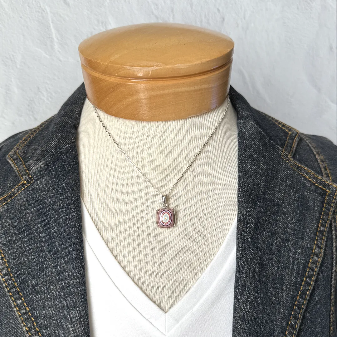Vibrant Fordite Pendant Necklaces