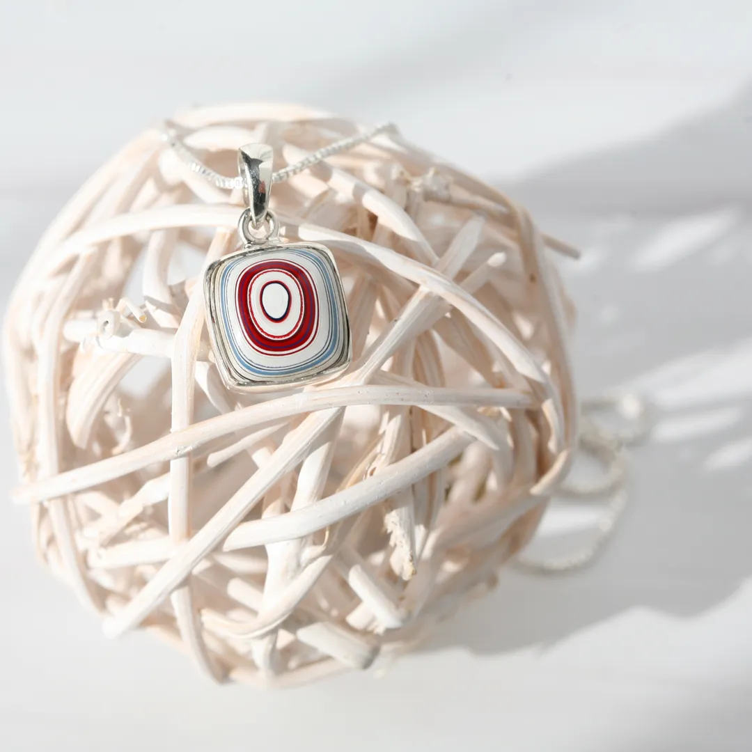 Vibrant Fordite Pendant Necklaces