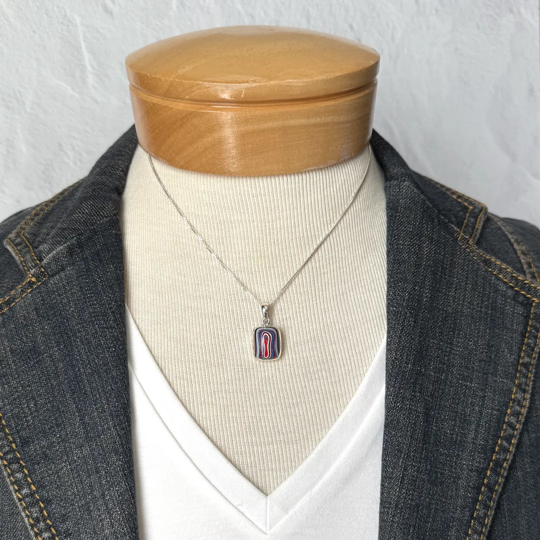 Vibrant Fordite Pendant Necklaces
