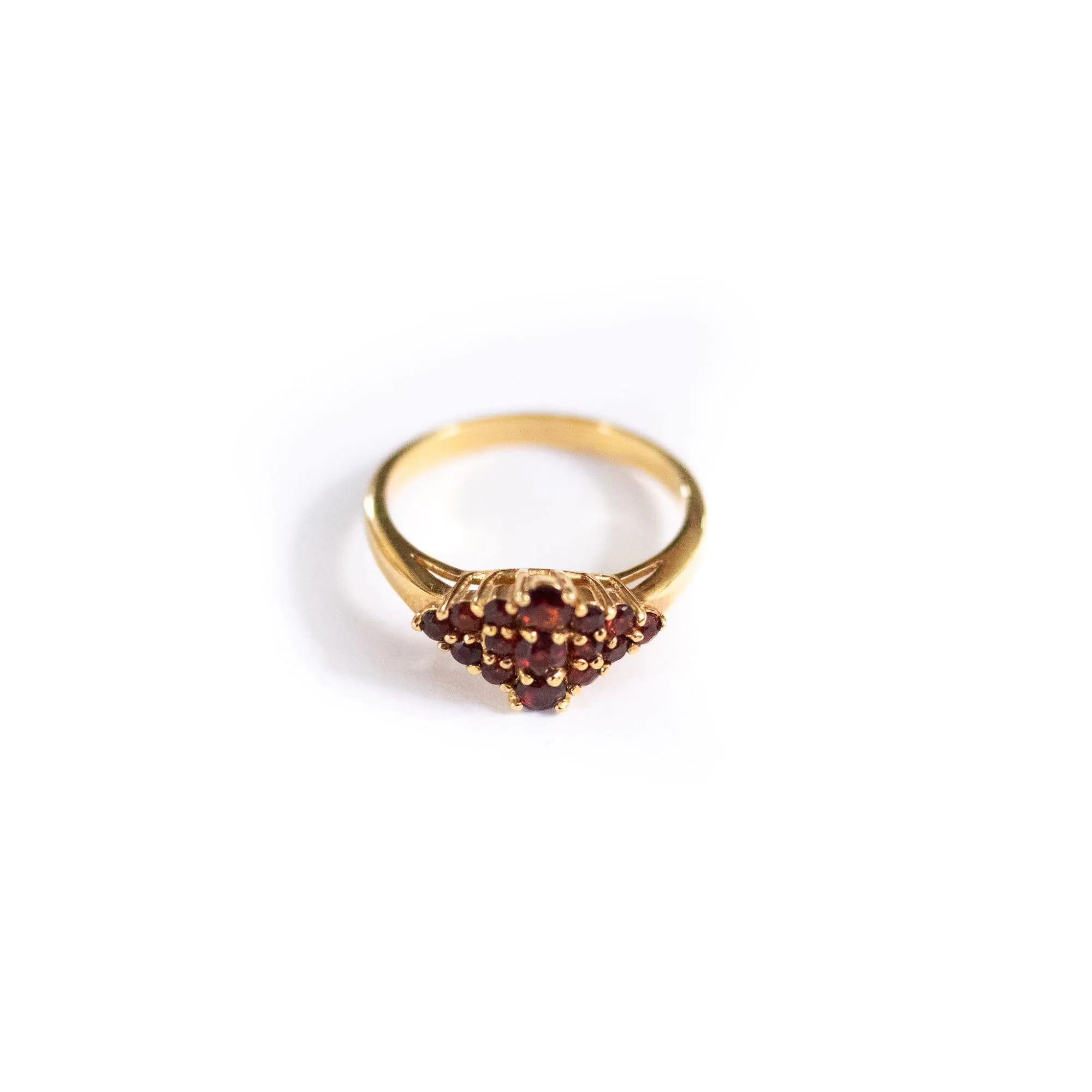 Vintage 1980s Garnet Cocktail Statement Ring