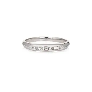 Vintage Art Deco Diamond Ring 14k White Gold Wedding Band Sz 5.75 Fine Jewelry