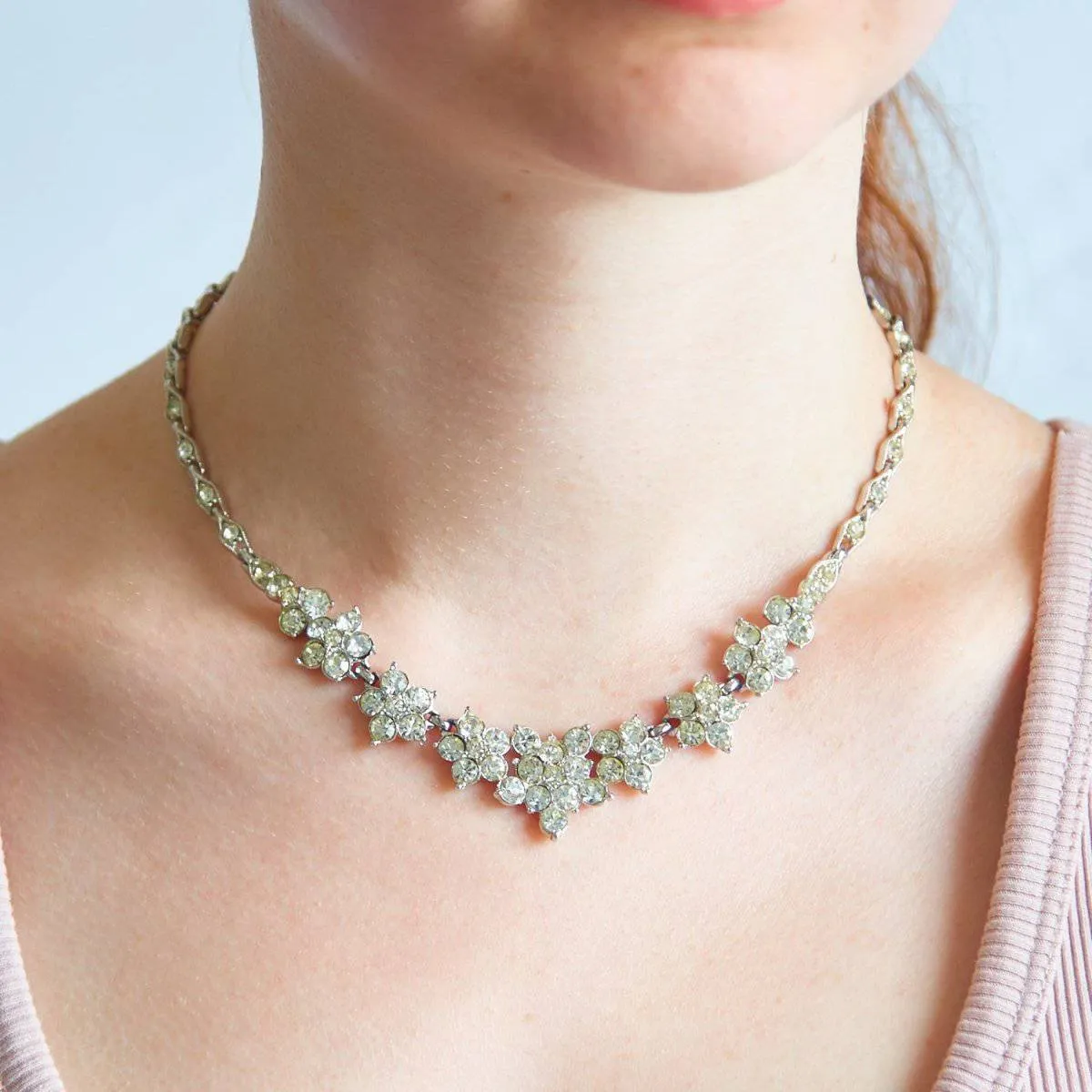 Vintage Bogoff Pavé Statement Necklace