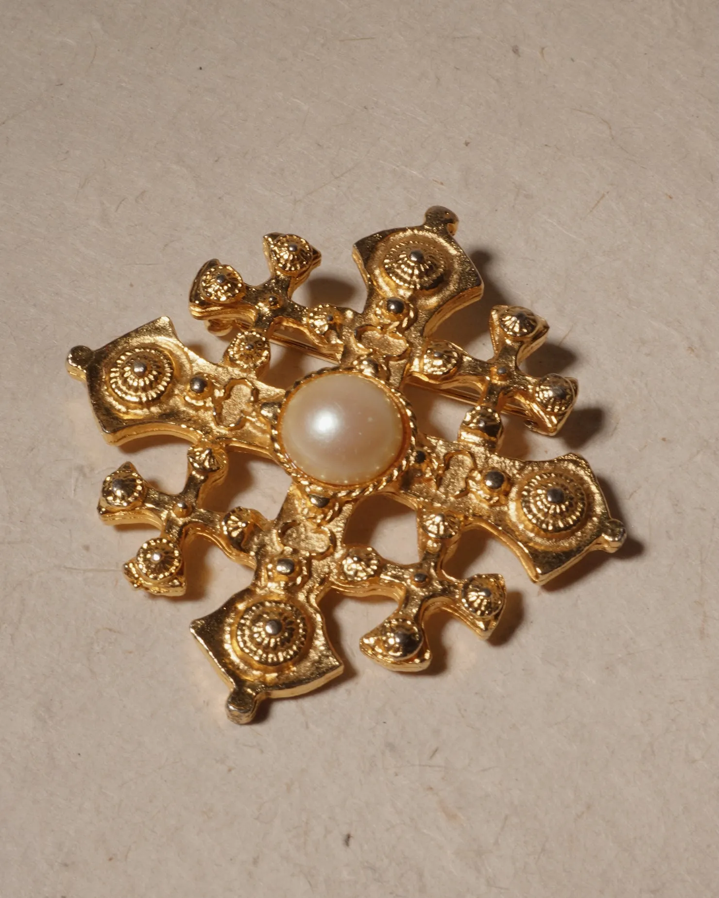 Vintage Byzantine Cross Brooch