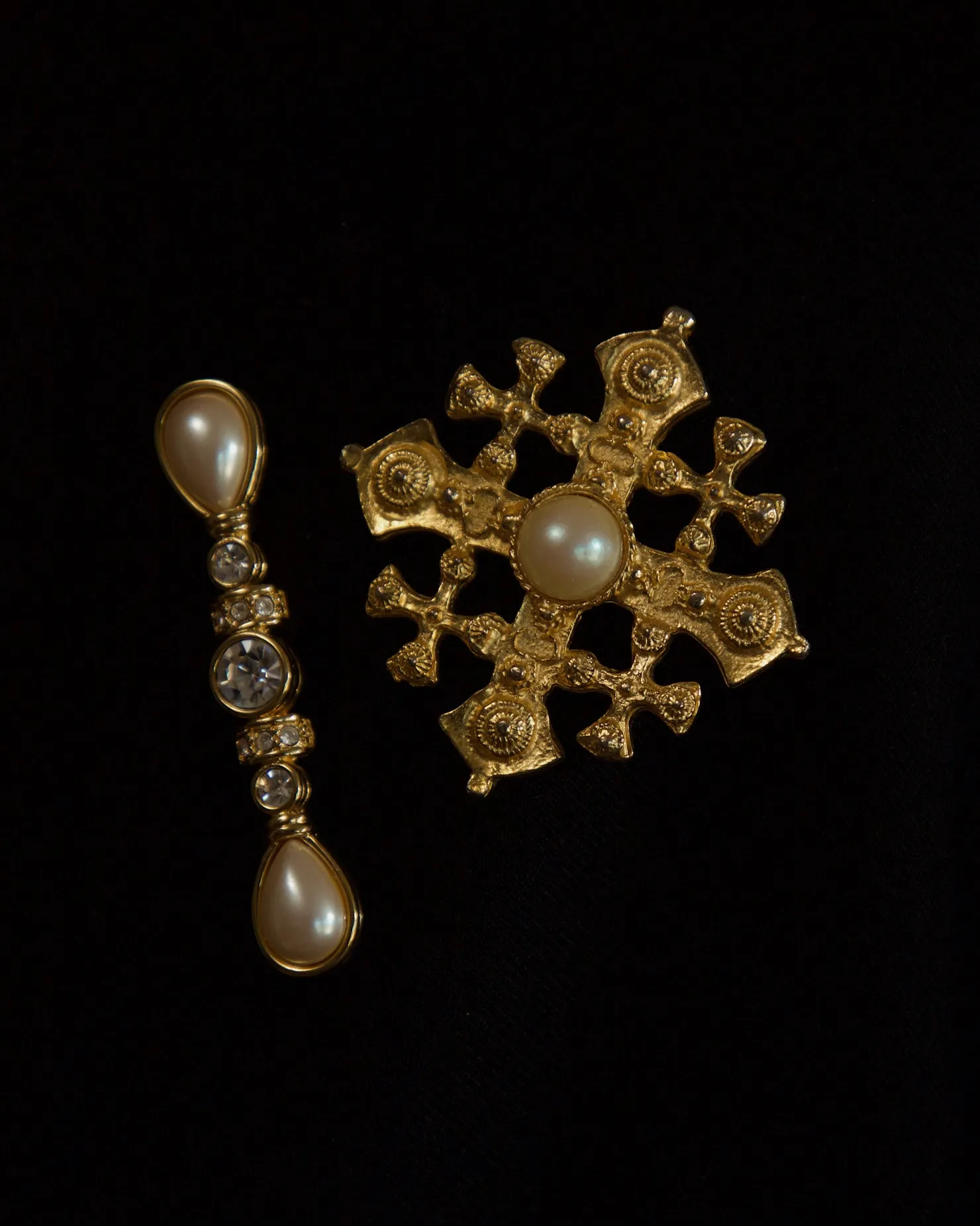 Vintage Byzantine Cross Brooch