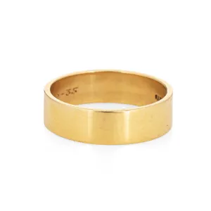 Vintage Cartier Wedding Band Sz 9.5 Art Deco Ring 18k Yellow Gold Signed Jewelry