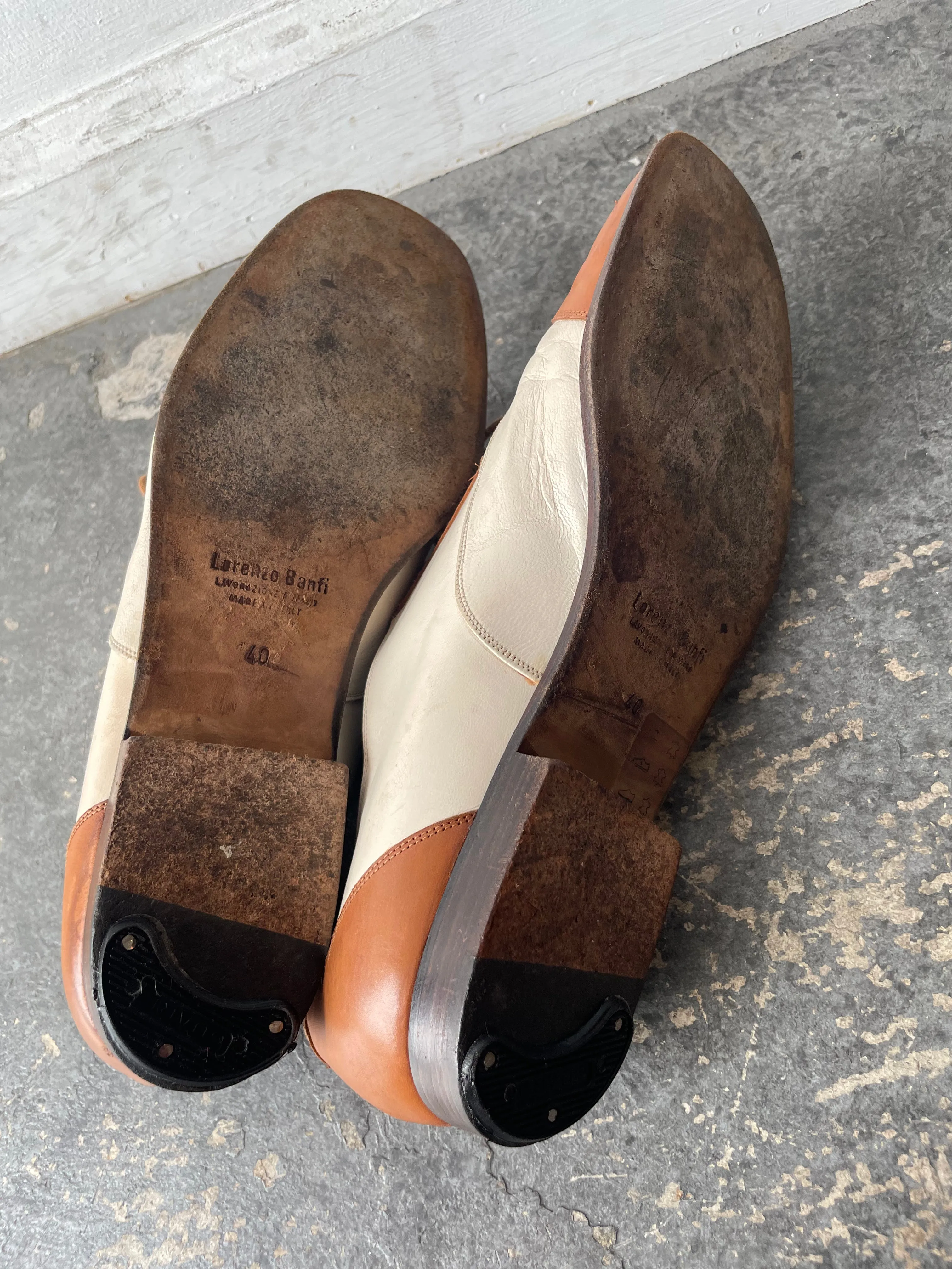 Vintage Lorenzo Banfi Two-Tone Oxfords
