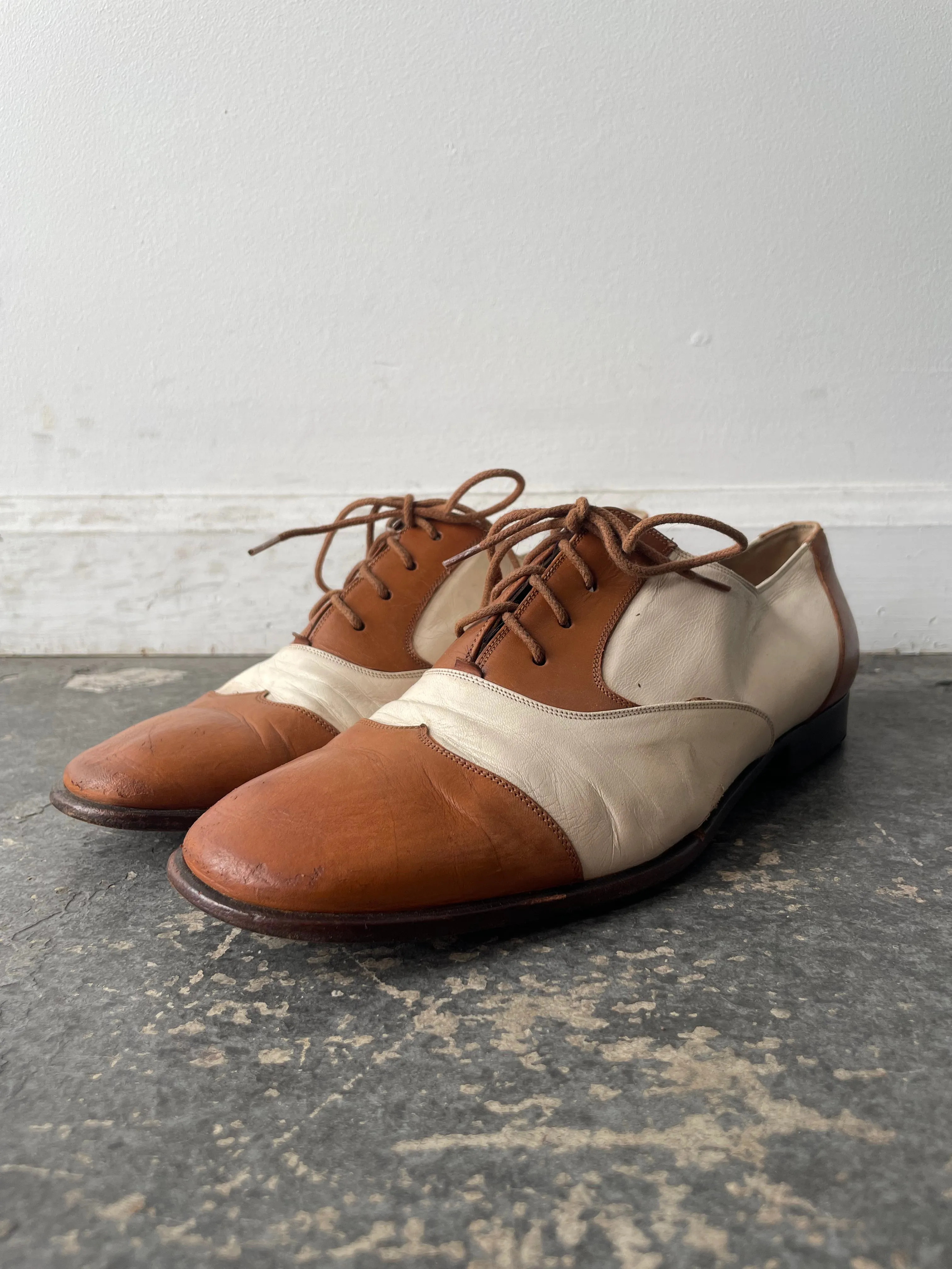 Vintage Lorenzo Banfi Two-Tone Oxfords