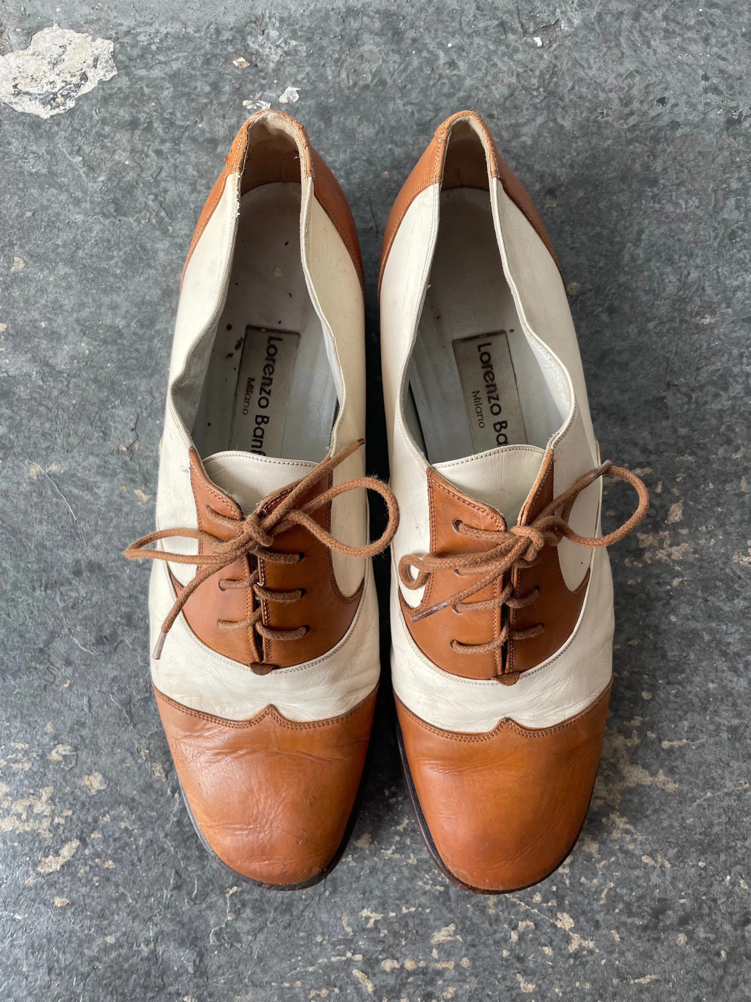 Vintage Lorenzo Banfi Two-Tone Oxfords