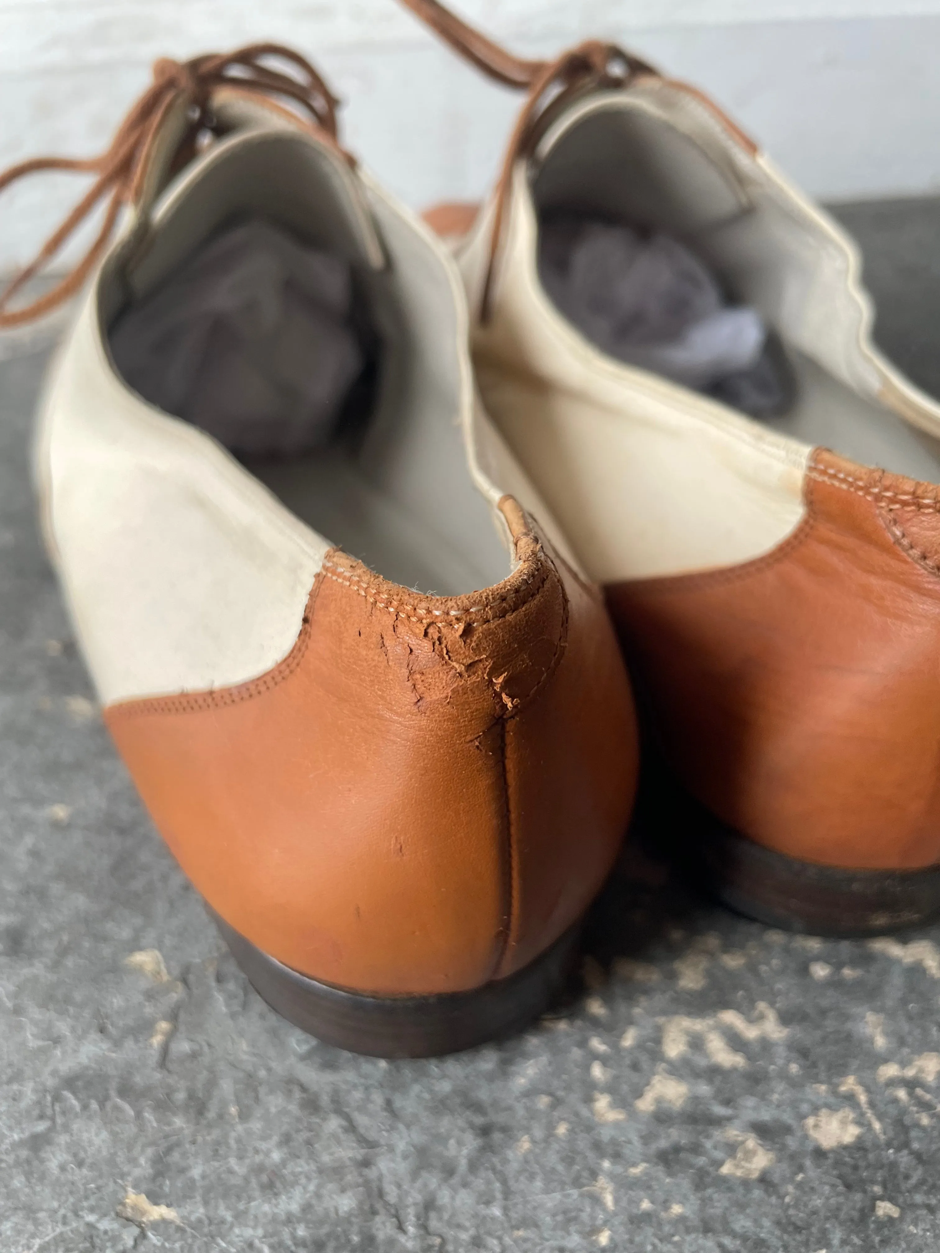 Vintage Lorenzo Banfi Two-Tone Oxfords